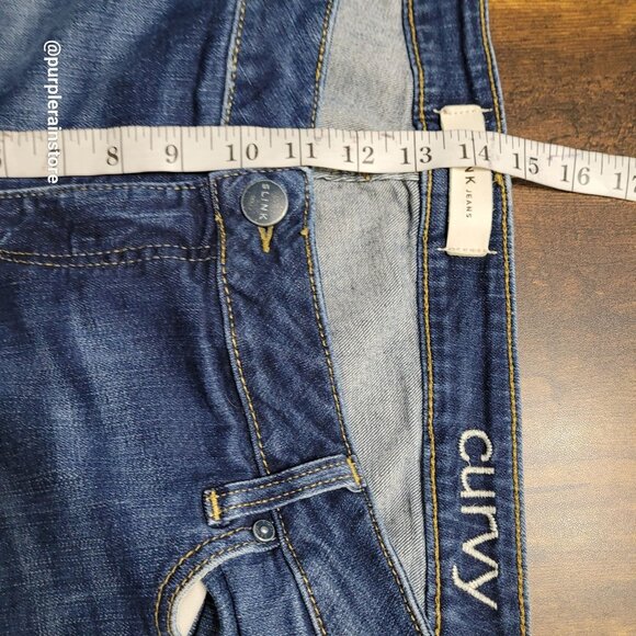 Slink Jeans 20 Curvy Straight High Rise Tummy Control Medium Dark Wash - Picture 10 of 14